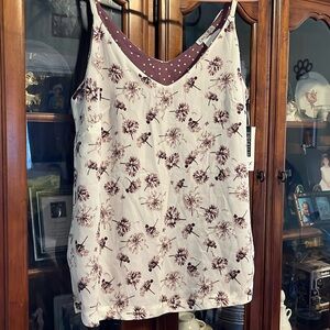 Dex NWT double layer reversible cami XL